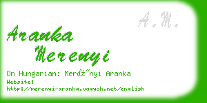 aranka merenyi business card